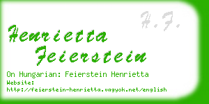 henrietta feierstein business card